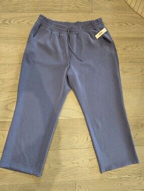 NWT Joe Fresh Active Cropped Wide Leg Pants - Soft Blue -